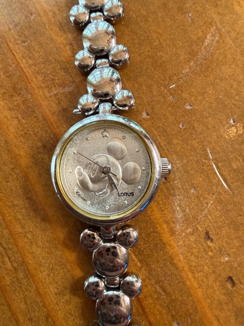Women's Lorus Silver-tone Mickey Mouse Bracelet Watch